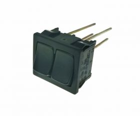 Przełącznik kołyskowy podwójny czarny