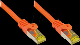 8070R-002O Patch cable - Cat.-7 raw cable, orange, 0.15m