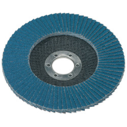 Sealey FD12580 Flap Disc Zirconium &#xD8;125mm 22mm Bore 80grit