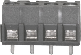 PCB terminal, 2 pole, pitch 5 mm, AWG 26-14, 16 A, screw connection, gray, 10801402