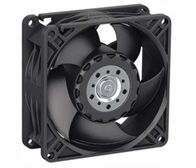 DC axial fan, 12 V, 80 x 80 x 32 mm, 70 m³/h, 39 dB, ball bearing, ebm-papst 8312 NHL