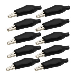 Krokodylek Izolowany Pomiarowy Czarny 35mm 10szt Żabka W Izolacji