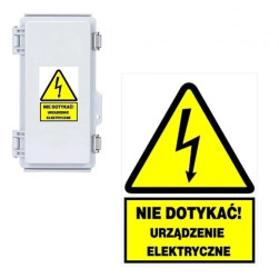 Trytyt Tablica samoprzylepna 105x148 NIE DOTYKAĆ URZĄDZENIE ELEKTRYCZNE NO2-NDUE
