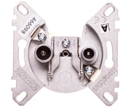 Merten Gniazdo antenowe podwójne R/TV+SAT przelotowe MTN46609