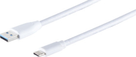 USB 3.0 adapter cable, USB plug type A to USB plug type C, 3 m, white, BYB-5-13M5246