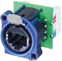 Panel socket, RJ45, 8 pole, 8P8C, Cat 5e, IDC connection, panel mounting, NE8FAV-Y110