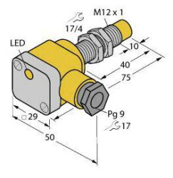 Turck Czujnik indukcyjny nie podtynkowy PNP, Przełącznik NI8U-EG12SK-VP4X