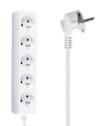 Przedłużacz sieciowy 5 gniazd 3m bez przeł. biały LB0084-3 LIBOX