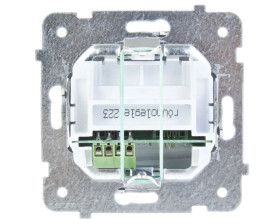 KARO Gniazdo telefoniczne podwójne RJ11 równoległe czekoladowy metalik GPT-2SR/m/40