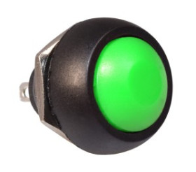 Przełącznik okrągły 12mm PBP12 1A plastik zielony