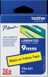 TZE-621 Brother tape cartridge / 9 mm / 8 m