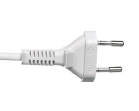 Sznur przyłączeniowy z wyłącznikiem SP/W-190cm biały SP/W-190/2X0,5/-BIA YNS10000496