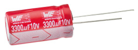 Kondensator 82μF 50V dc Radialny, Otwór przelotowy Wurth Elektronik roztaw: 3.5mm 8 (Dia.) x 11.5mm