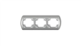 Trend Ramka Pozioma Potrójna Srebrny Metalik 7Rh-3