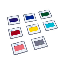 Eisco PH0648 - Mounted Colour Filters - 50 x 50mm - Set of 8