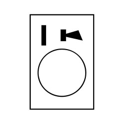 ETIQ 30X40MM BLC Marche-Alarme