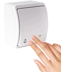 VIPLAST KOALA Przycisk Dzwonkowy Podświetlany Hermetyczny Biały