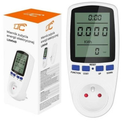 Watomierz cyfrowy LCD gniazdkowy licznik zużycia energii elektrycznej (do gniazdek typu 2P+Z) LTC