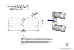 Grot JBC W14026G 0.40mm, do termicznego usuwania izolacji przewodów