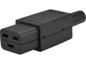 Wtyk zasilający IEC320 C19 złącze komputerowe (żeńskie) 2P+Z 230V 16A HQ na kabel