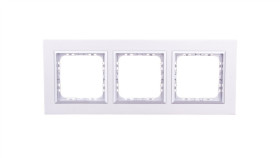 Sonata Ramka Potrójna Aluminium / Srebrna Metal R-3Rac/35/38