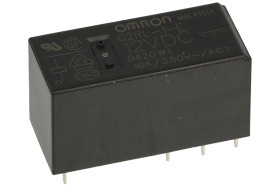 Przekaźnik; elektromagnetyczny miniaturowy; G2RL-1-E-12VDC; 12V; DC; 1 styk przełączny; 16A; 250V AC; 16A; 24V DC; do gniazda; d