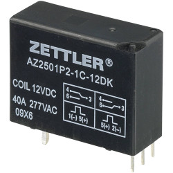 Zettler Electronics AZ2501P2-1C-12DK PCB Relay 12V DC 50A Changeover High Loads