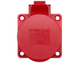 Gniazdo tablicowe 16A 5P 400V /70x70/ czerwone IP44 315-6