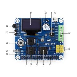 Moduł rozszerzający Pioneer600 dla Raspberry Pi - Waveshare 11179