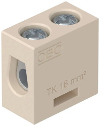 OBO Bettermann 7205706 Zacisk ceramiczny TK 16, PIN: 1, 400 V, 76 A, 1 szt.