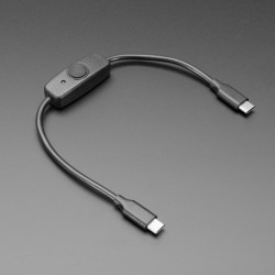 USB Type C Sync Data Cable with On-Off Switch - 28cm long