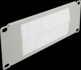 66535 10" Cable Management Brush Strip, 2U, grey