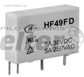 PrzekaĹşnik 12V DC 5A Styk zwierny HF49FD-012-1H11