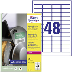 Avery-Zweckform L7911-40 Label film White 45.7x21.1mm PE film Permanent 1920 p