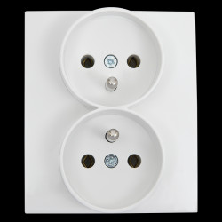 Gniazdo podwójne p/t +0 białe 90440071 Linnera Viko Panasonic