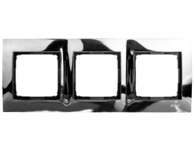 Simon 54 Premium Ramka potrójna metalowa ciemna stal DR3/67