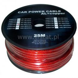 Przewód zasilający 8Ga 8,35mm2 czerwony CU+AL