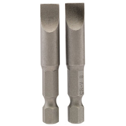 Draper 64226 8mm 1/4&quot; Hex Plain Slot Insert Bit 50mm Long x 2