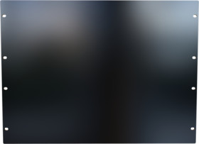 Blind plate, aluminum, (H) 356 mm, 8 U, black, PBPA19014BK2