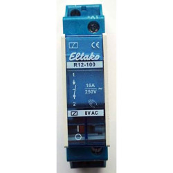 Eltako R12-110-8V Relay 8V 8A 1NO 1NC 18mm Wide DIN Rail Mount