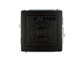 DECO Wyłącznik roletowy (sterowanie lokalne i pilotem sterowanie strefą) czarny mat 12DSR-3 KARLIK