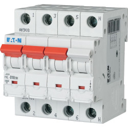 Wyłącznik nadprądowy MCB, Typ B, 3-biegunowy, 10A, 400V, Eaton, PXL