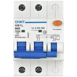 Chint 205002 RCBO 13A 0.03A Provides Personal and Fire Protection