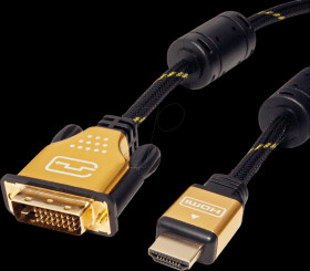 11.04.5896 Cable, HDMI connector &gt; DVI-D 24 +1 connector, 4k at 30 Hz, 1.5