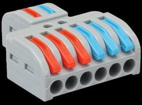 Łącznik bezśrubowy otwierany 32A złączka z 2 na 6 Tracon