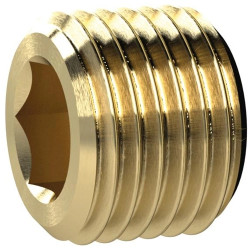 Locking screw, L 8 mm, 25 bar, brass, for compressed air/pneumatics, 135977