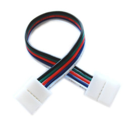 Złączka LED RGBW 5pin dwustronna 10mm na kablu do łączenia taśm LED