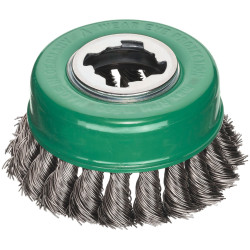 Lessmann 483.81X X-Lock Stainless Steel Knot Cup Brush 85mm Non Spark