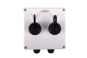 Złącze RJ AXINDUS RJ45 do użytku z: Połączenia w środowiskach przemysłowych lub zewnętrznych Złącze, skrzynka IP67