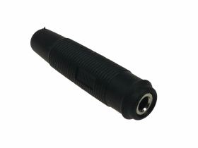 Gniazdo banan 4 mm na przewód izolowane czarne